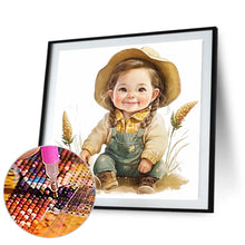 Load image into Gallery viewer, Diamond Painting - Full Round - girl in the straw (30*30CM)