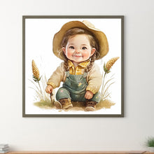 Load image into Gallery viewer, Diamond Painting - Full Round - girl in the straw (30*30CM)