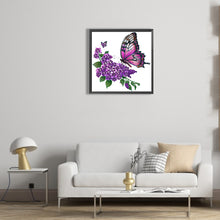 Load image into Gallery viewer, Diamond Painting - Partial Special Shaped - flowers and butterflies (30*30CM)