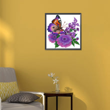 Load image into Gallery viewer, Diamond Painting - Partial Special Shaped - flowers and butterflies (30*30CM)