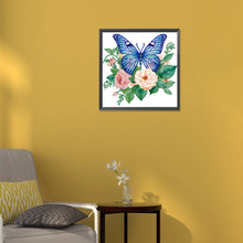 Load image into Gallery viewer, Diamond Painting - Partial Special Shaped - flowers and butterflies (30*30CM)
