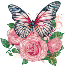 Load image into Gallery viewer, Diamond Painting - Partial Special Shaped - flowers and butterflies (30*30CM)