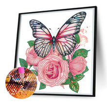 Load image into Gallery viewer, Diamond Painting - Partial Special Shaped - flowers and butterflies (30*30CM)