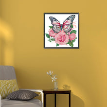 Load image into Gallery viewer, Diamond Painting - Partial Special Shaped - flowers and butterflies (30*30CM)
