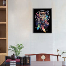 Load image into Gallery viewer, Diamond Painting - Full Round - owl dream catcher (30*40CM)