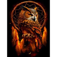 Load image into Gallery viewer, Diamond Painting - Full Round - owl dream catcher (30*40CM)