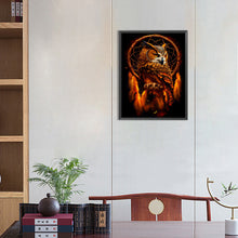 Load image into Gallery viewer, Diamond Painting - Full Round - owl dream catcher (30*40CM)