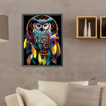 Load image into Gallery viewer, Diamond Painting - Full Round - owl dream catcher (30*40CM)