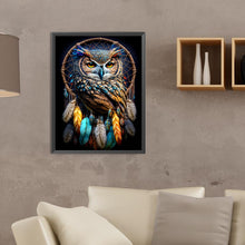 Load image into Gallery viewer, Diamond Painting - Full Round - owl dream catcher (30*40CM)