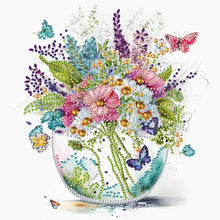 Load image into Gallery viewer, Diamond Painting - Partial Special Shaped - blue green vase (30*30CM)