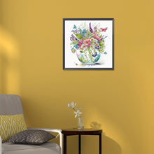 Load image into Gallery viewer, Diamond Painting - Partial Special Shaped - blue green vase (30*30CM)