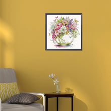 Load image into Gallery viewer, Diamond Painting - Partial Special Shaped - yellow green vase (30*30CM)