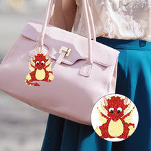 Load image into Gallery viewer, Diamond Dragon Painting Keychain Kits Double Sided 5PCS Cute Dinosaur Key Chains