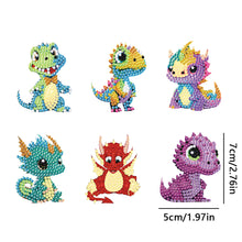 Load image into Gallery viewer, Diamond Dragon Painting Keychain Kits Double Sided 5PCS Cute Dinosaur Key Chains