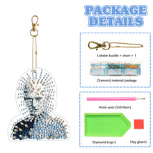 Load image into Gallery viewer, Diamond Full Drill Diamond Keyring 5PCS DIY Keychain Double Sided (#11)