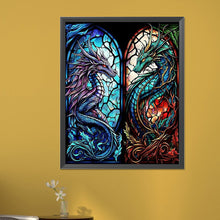 Load image into Gallery viewer, AB Diamond Painting - Full Round - pterodactyl glass painting (40*50CM)