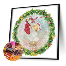Load image into Gallery viewer, Diamond Painting - Partial Special Shaped - Christmas wreath (30*30CM)