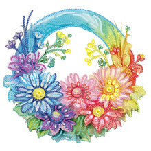Load image into Gallery viewer, Diamond Painting - Partial Special Shaped - rainbow with flowers (30*30CM)