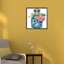 Load image into Gallery viewer, Diamond Painting - Partial Special Shaped - Flowers and Glass Vases (30*30CM)