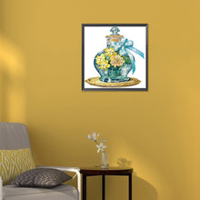 Load image into Gallery viewer, Diamond Painting - Partial Special Shaped - Flowers and Glass Vases (30*30CM)