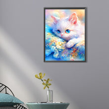 Load image into Gallery viewer, AB Diamond Painting - Full Square - bedridden cat (30*40CM)
