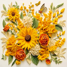 Load image into Gallery viewer, AB Diamond Painting - Full Square - Embossed sunflowers (40*40CM)