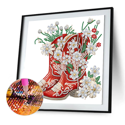 Diamond Painting - Partial Special Shaped - cowboy boots (30*30CM)