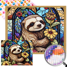 Load image into Gallery viewer, AB Diamond Painting - Full Round - stained glass sloth (50*40CM)