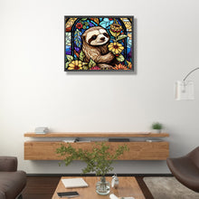 Load image into Gallery viewer, AB Diamond Painting - Full Round - stained glass sloth (50*40CM)