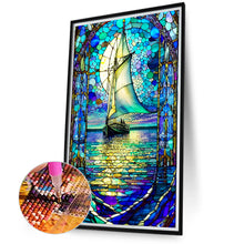 Load image into Gallery viewer, Diamond Painting - Full Round - glass sailboat (40*70CM)