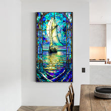 Load image into Gallery viewer, Diamond Painting - Full Round - glass sailboat (40*70CM)