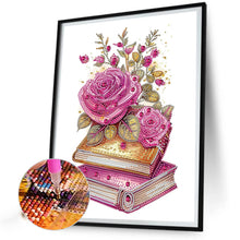 Load image into Gallery viewer, Diamond Painting - Partial Special Shaped - flowers and two books (30*40CM)