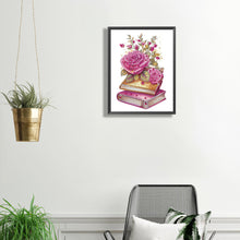 Load image into Gallery viewer, Diamond Painting - Partial Special Shaped - flowers and two books (30*40CM)