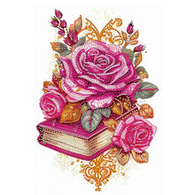 Load image into Gallery viewer, Diamond Painting - Partial Special Shaped - flowers and a book (30*40CM)