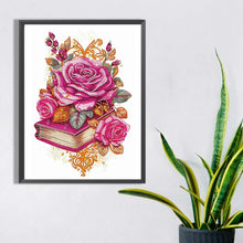 Load image into Gallery viewer, Diamond Painting - Partial Special Shaped - flowers and a book (30*40CM)