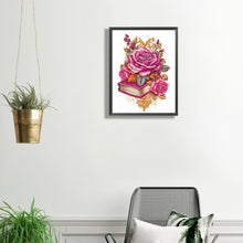 Load image into Gallery viewer, Diamond Painting - Partial Special Shaped - flowers and a book (30*40CM)