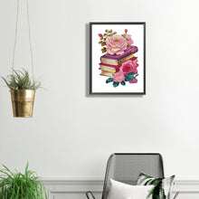 Load image into Gallery viewer, Diamond Painting - Partial Special Shaped - flowers and three books (30*40CM)