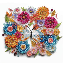 Load image into Gallery viewer, Diamond Painting - Partial Special Shaped - Butterfly wreath paper painting (30*30CM)