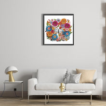 Load image into Gallery viewer, Diamond Painting - Partial Special Shaped - Butterfly wreath paper painting (30*30CM)