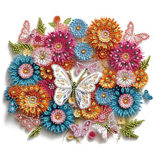 Load image into Gallery viewer, Diamond Painting - Partial Special Shaped - Butterfly wreath paper painting (30*30CM)