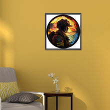 Load image into Gallery viewer, Diamond Painting - Full Round - medallion firefighter (30*30CM)