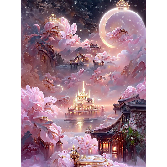 AB Diamond Painting - Full Square - fantasy castle (30*40CM)