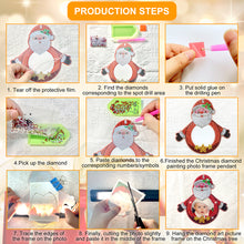 Load image into Gallery viewer, Christmas Photo Frame 4PCS Photo Frame Hanging Diamond Painting Xmas Photo Frame