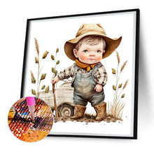 Load image into Gallery viewer, Diamond Painting - Full Round - cowboy kid (30*30CM)