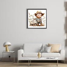 Load image into Gallery viewer, Diamond Painting - Full Round - cowboy kid (30*30CM)
