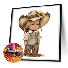 Load image into Gallery viewer, Diamond Painting - Full Round - cowboy kid (30*30CM)