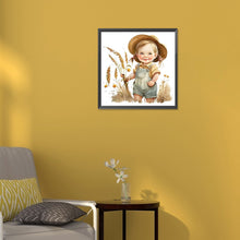 Load image into Gallery viewer, Diamond Painting - Full Round - cowboy kid (30*30CM)