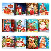 Load image into Gallery viewer, Christmas Diamond Greeting Thank You Card Shaped Drill (Christmas x 20 Set)