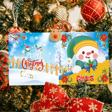 Load image into Gallery viewer, Christmas Diamond Greeting Thank You Card Shaped Drill (Christmas x 20 Set)