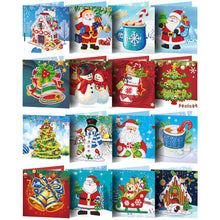 Load image into Gallery viewer, Christmas Diamond Greeting Thank You Card Shaped Drill (Christmas x 16 Set)